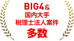 BIG4&国内大手税理士法人案件多数
